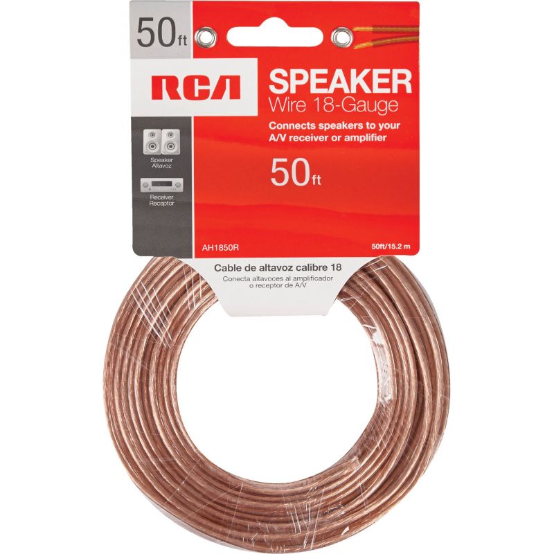 RCA 18-Gauge Speaker Wire Clear