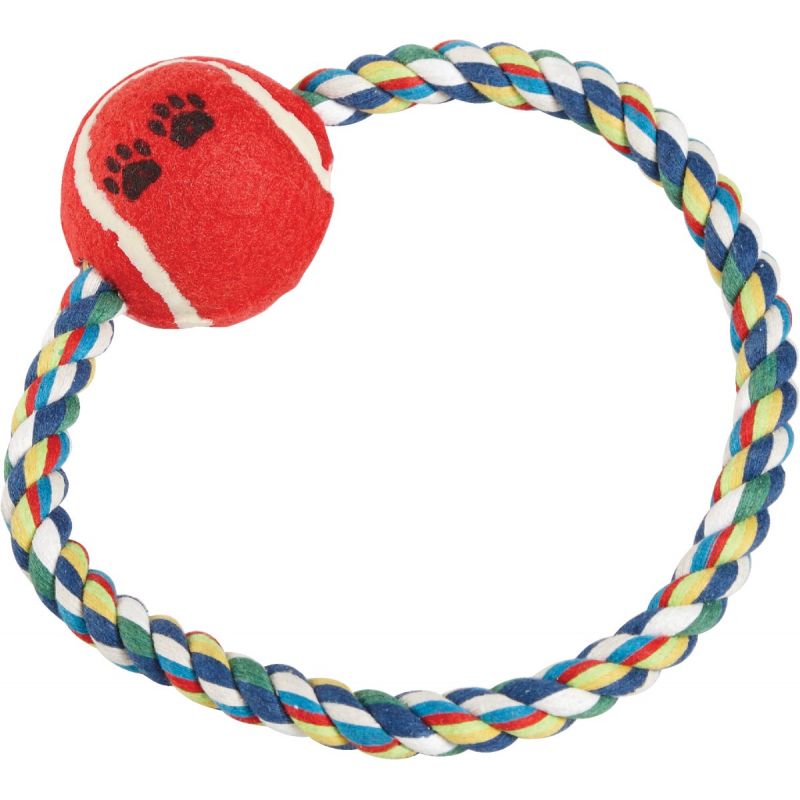 Smart Savers Rope Ring Dog Toy 7 In., Multi-Colored (Pack of 12)