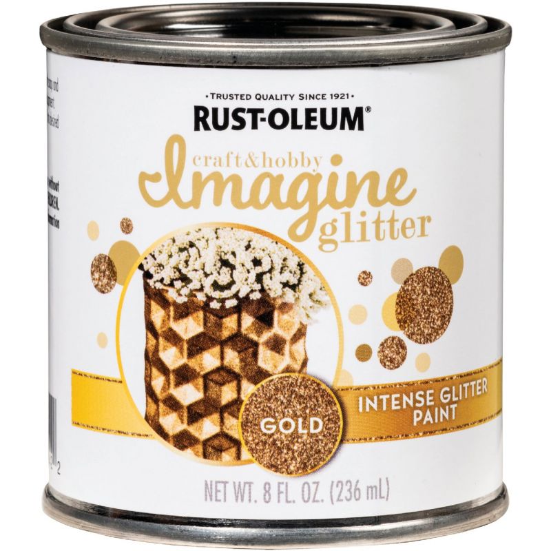 Rust-Oleum Imagine Glitter Craft Paint Gold, 8 Oz.