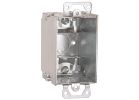 Raco 518/8518 Switch Box, 1-Gang, 5-Knockout, 1/2 in Knockout, Steel, Gray, Galvanized, Screw Gray