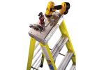 WERNER 7306 Step Ladder, 10 ft Max Reach H, 5-Step, 375 lb, Type IAA Duty Rating, 3 in D Step, Fiberglass