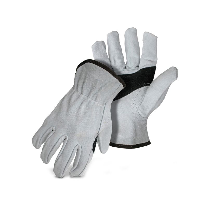 Boss 4064M Gloves, M, Keystone Thumb, Open, Shirred Elastic Back Cuff, Leather M