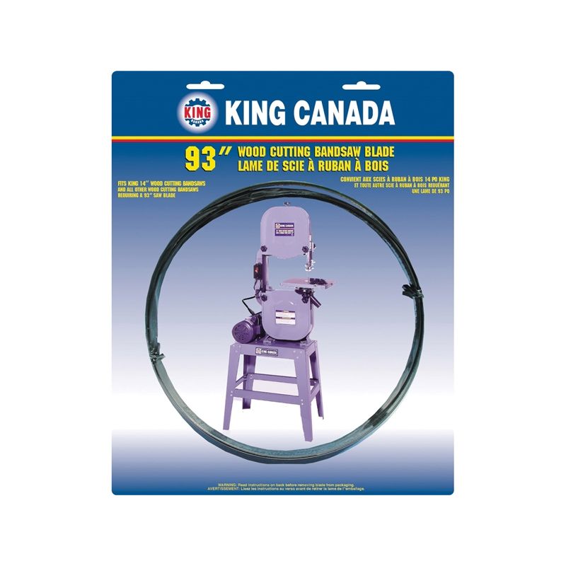 King Canada KBB-1414-6 Band Saw Blade, 1/4 in W, 93 in L, 6 TPI