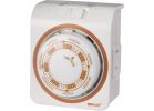 Woods Mechanical Indoor Vacation Timer White, Multi