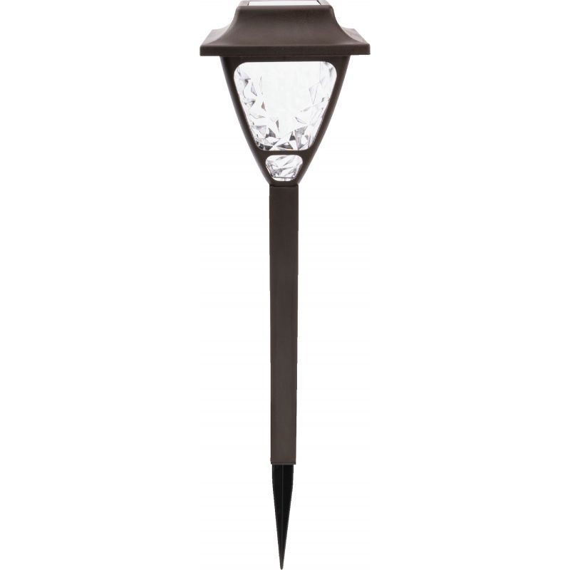 Fusion Bronze Solar Path Light with Textured Lens Bronze