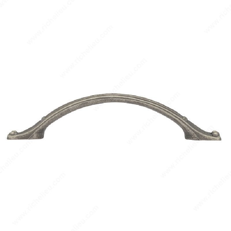 Richelieu BP26959142 Cabinet Pull, 5 in L Handle, 25/32 in H Handle, 1-1/16 in Projection, Metal, Pewter Traditional