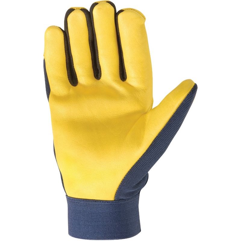 Wells Lamont HydraHyde Adjustable Wrist Work Glove M, Saddletan &amp; Blue