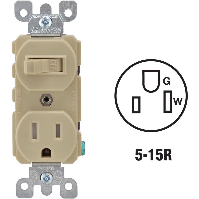 Leviton Commercial Grade Switch &amp; Outlet Ivory