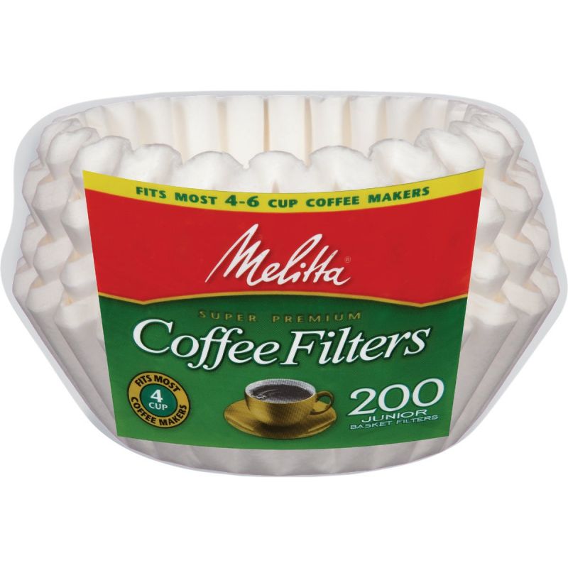 Melitta Junior Basket Coffee Filter 4 To 6 Cup, White
