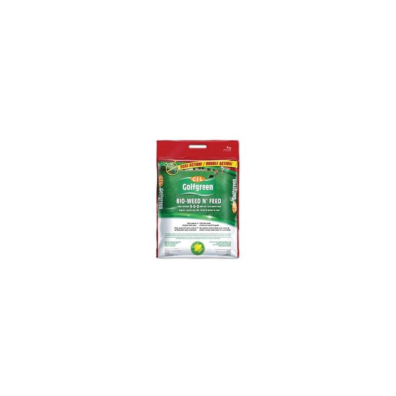 C-I-L Golfgreen 2005451 Organic Lawn Fertilizer, 9 kg, Granular, 9-0-0 N-P-K Ratio Brown