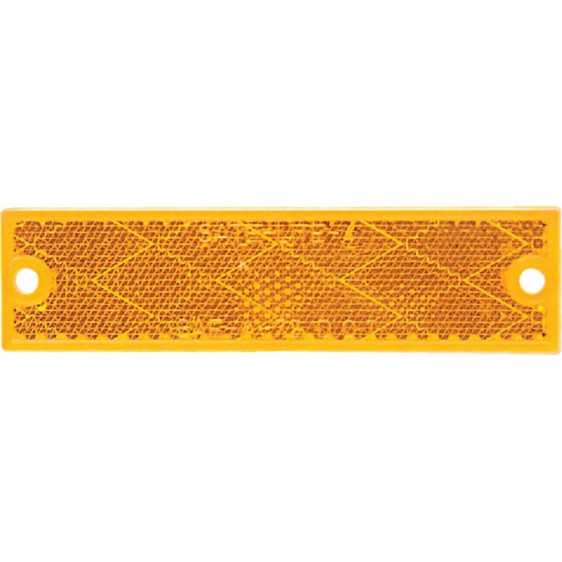 Peterson V487 Compact Rectangular Reflector 1-1/8 In. W. X 4-7/16 In. H., Amber