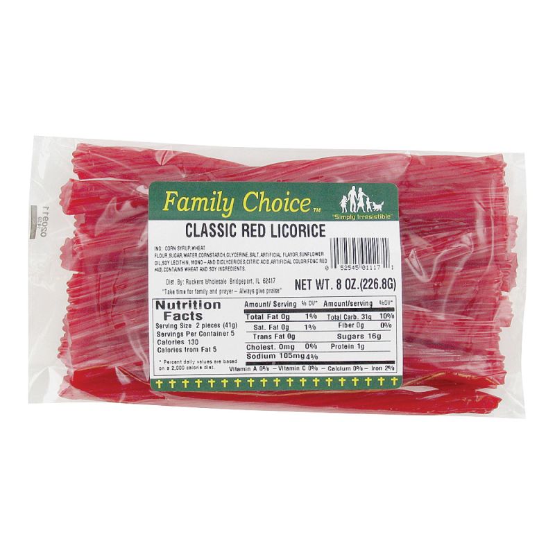Family Choice 1117 Licorice, Classic Red Flavor, 7 oz Red