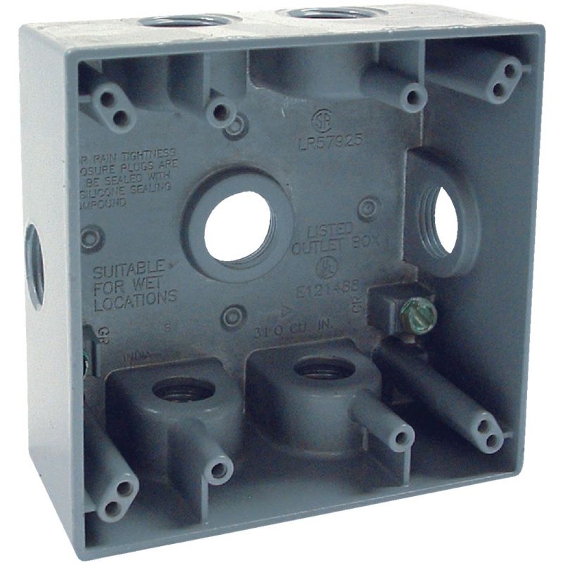 Bell Electrical Outdoor Outlet Box Gray