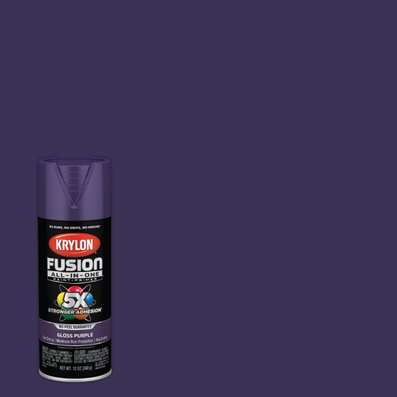 Krylon Fusion All-In-One Spray Paint &amp; Primer Purple, 12 Oz.