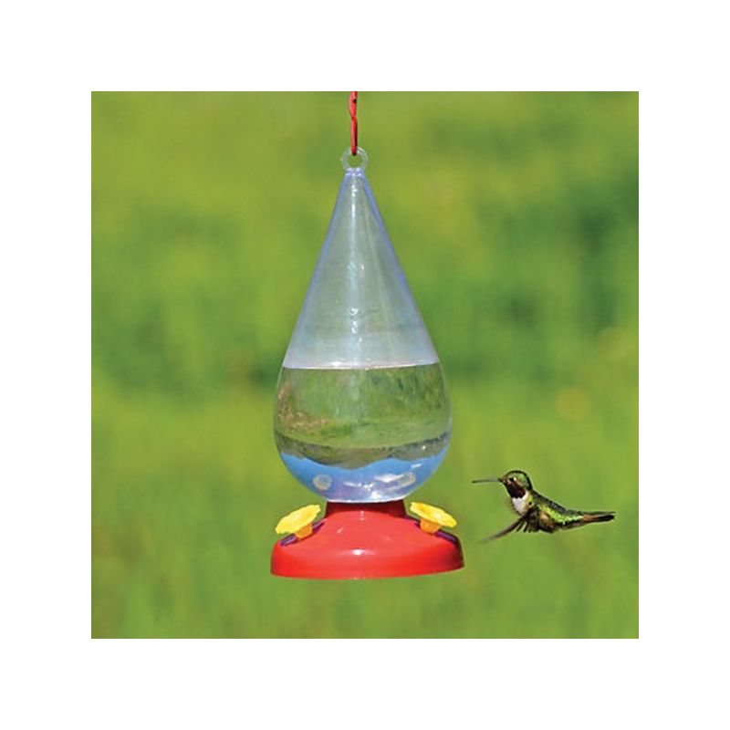 Perky-Pet 273 Bird Feeder, Dew Drop, 32 oz, 3-Port/Perch, Acrylic, Clear Clear