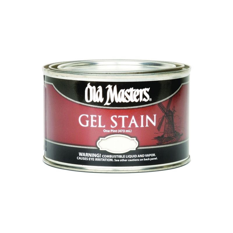 Old Masters 80408 Gel Stain, Red Mahogany, Liquid, 1 pt, Can Red Mahogany