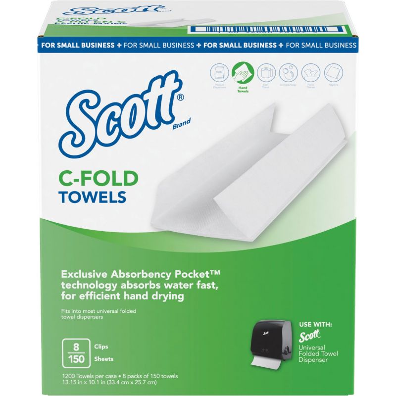 Kimberly Clark Scott C-Fold All Purpose Hand Towel White