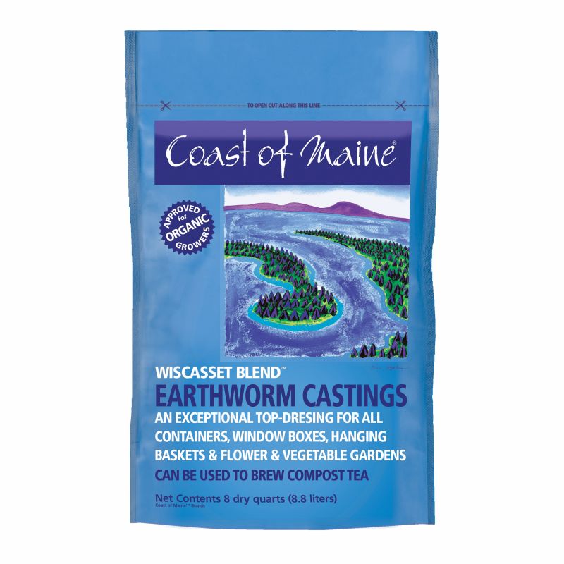 Coast of Maine WB8C-40 Wiscasset Blend Earthworm Casting, 8 qt Bag