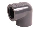 Thrifco Plumbing 8214210 Pipe Elbow, 1 in, Threaded, 90 deg Angle, PVC, SCH 80 Schedule