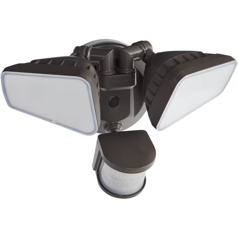 Motion Sensing Dusk-to Dawn LED Floodlight Fixture Bronze