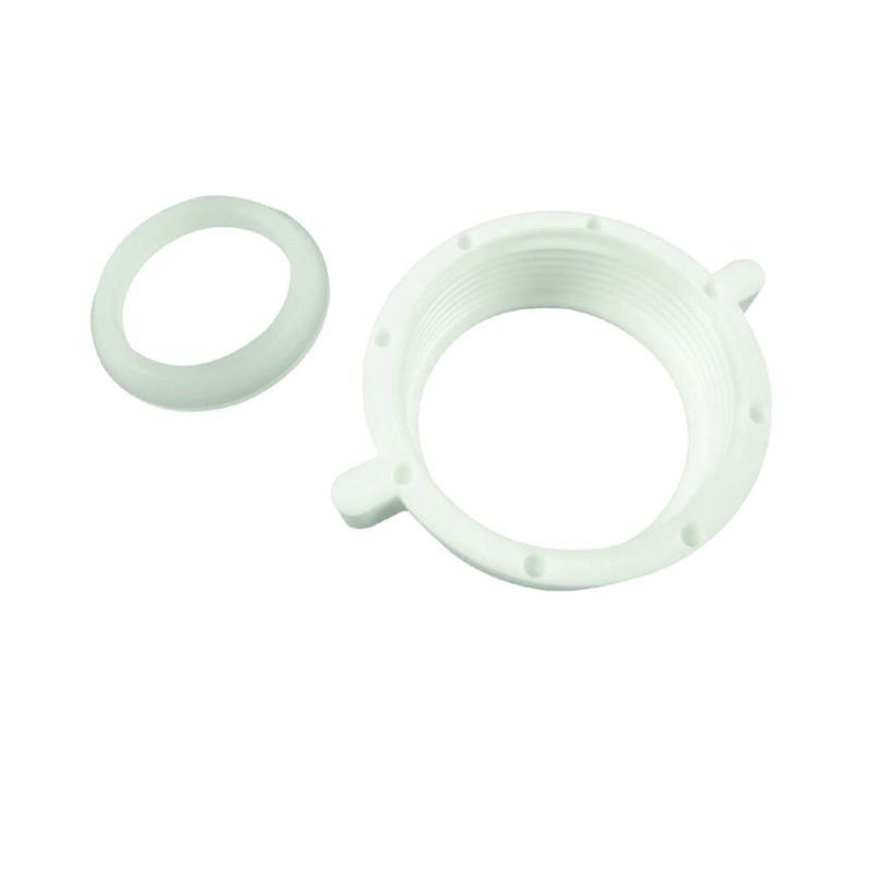 Danco 86786 Nut and Washer, 1-1/2 in, Polyethylene 1-1/2 In, White