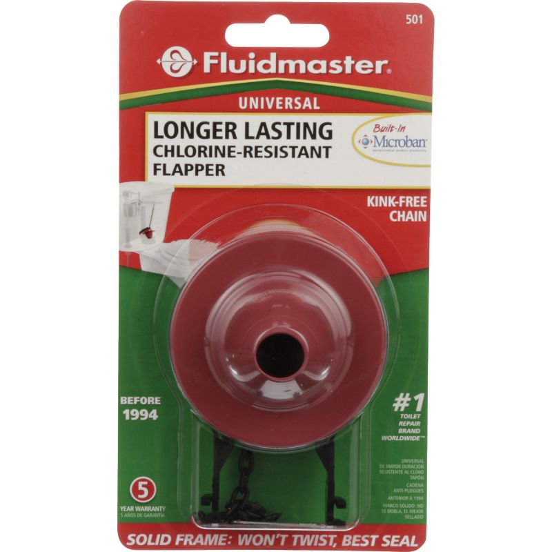 Fluidmaster Universal Chlorine-Resistant Flapper 2 In., Red