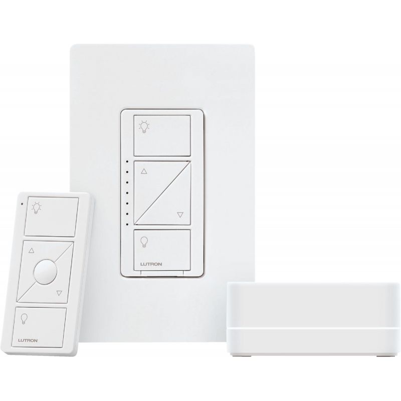 Lutron Caseta Smart Lighting Wireless Dimmer Kit White
