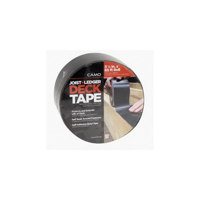 CAMO 0375030 Deck Tape, 65 ft L, 3-1/8 in W, Polypropylene Black