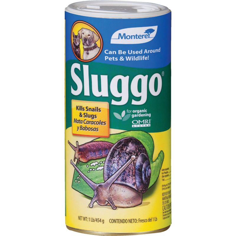 Monterey Sluggo Organic Slug &amp; Snail Killer 1 Lb., Shaker