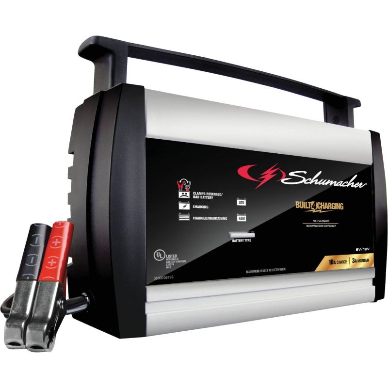 Schumacher 12V Automatic Auto and Marine Battery Charger 10A