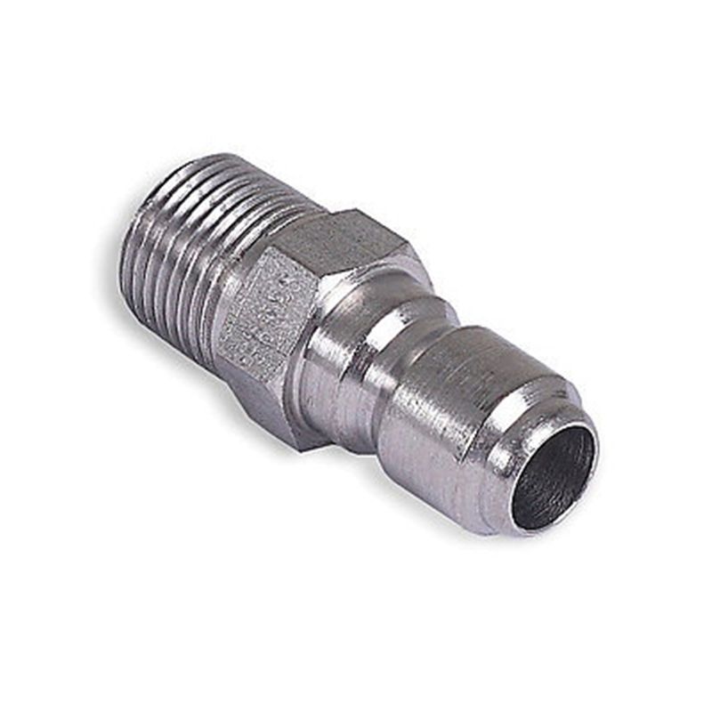 Mi-T-M AW-0017-0005 Adapter, 3/8 x 3/8 in Connection, Quick Connect Plug x MNPT, Stainless Steel