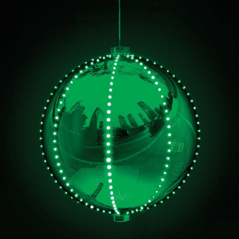 Alpine Christmas Ball Lighted Decoration with Chasing LEDs