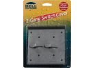 Bell Weatherproof Electrical Cover With Switches 2-Toggle, Gray, 15
