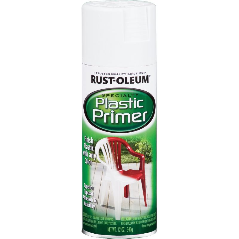 Rust-Oleum Plastic Spray Primer White, 12 Oz.