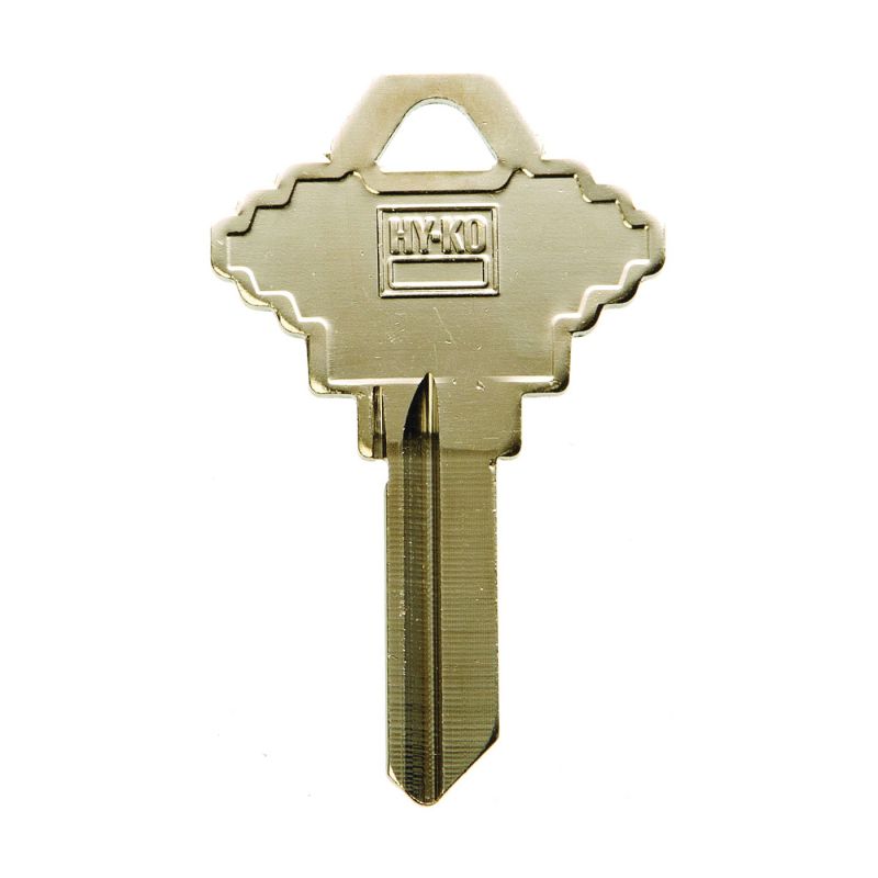 HY-KO 11005SC1XL Key Blank with XL Head, Brass, Nickel, For: Schlage Cabinet, House Locks and Padlocks (Pack of 5)