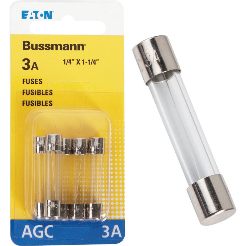 Bussmann Glass Tube Automotive Fuse Clear, 3
