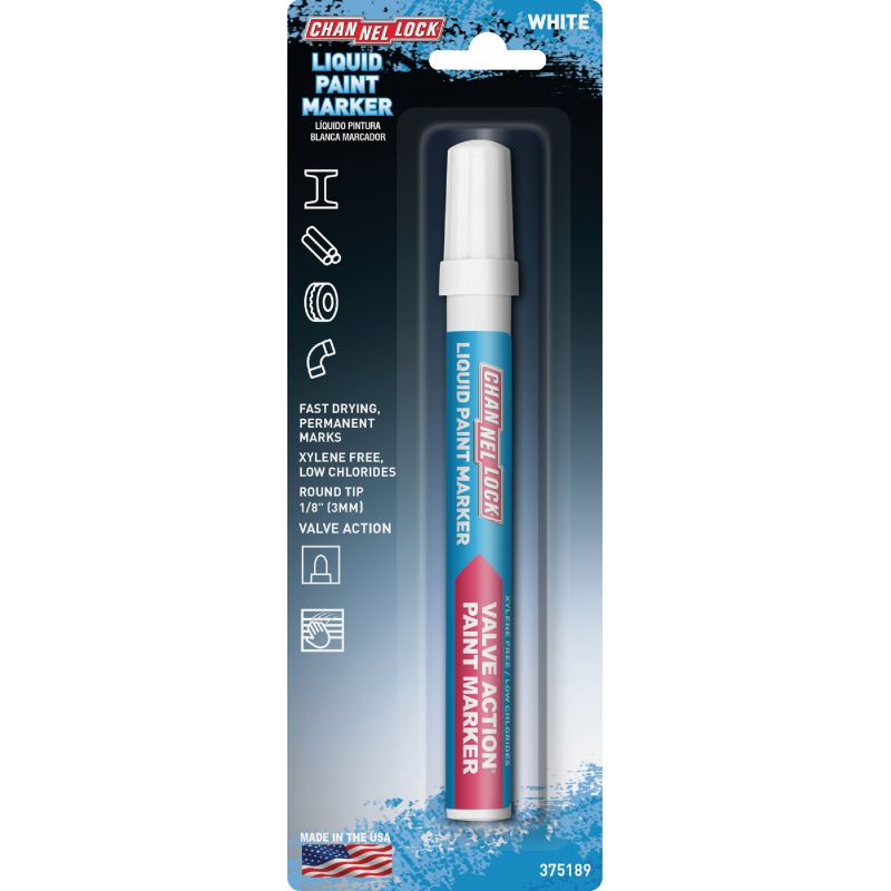 Channellock Paint Marker White (Pack of 6)