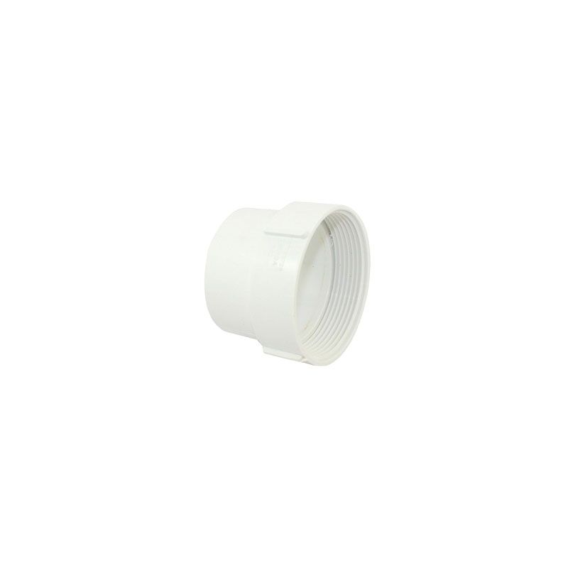 IPEX 414233BC Sewer Pipe Adapter, 3 in, FNPT x Spigot, PVC, White White