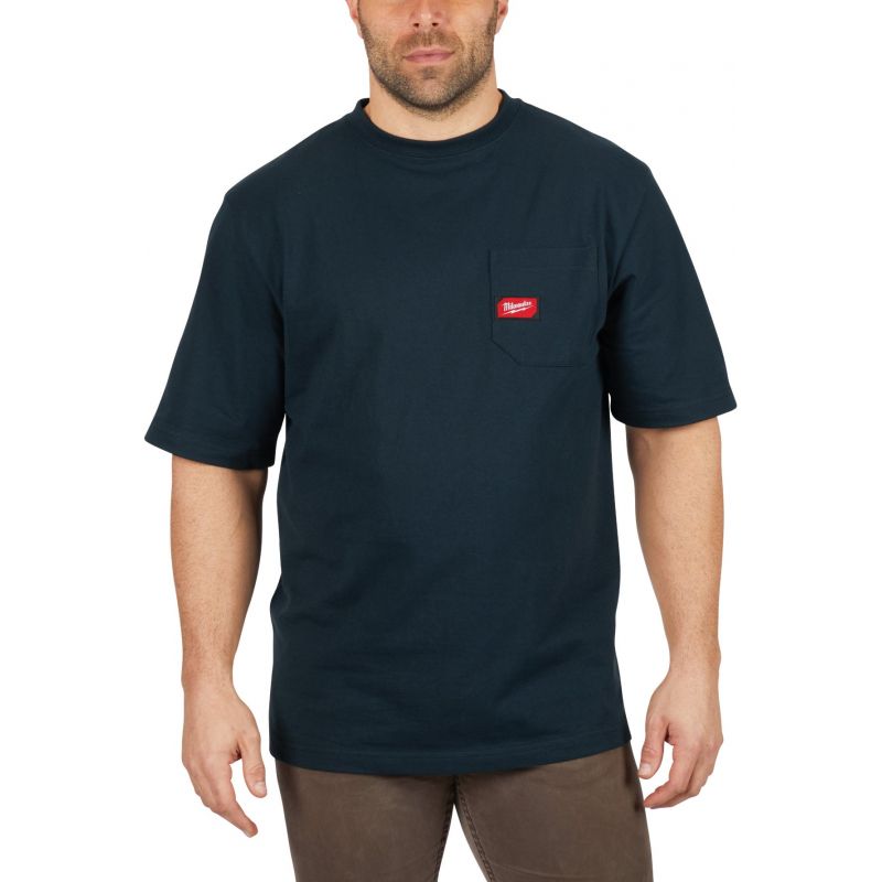 Milwaukee Heavy-Duty Pocket T-Shirt M, Navy Blue