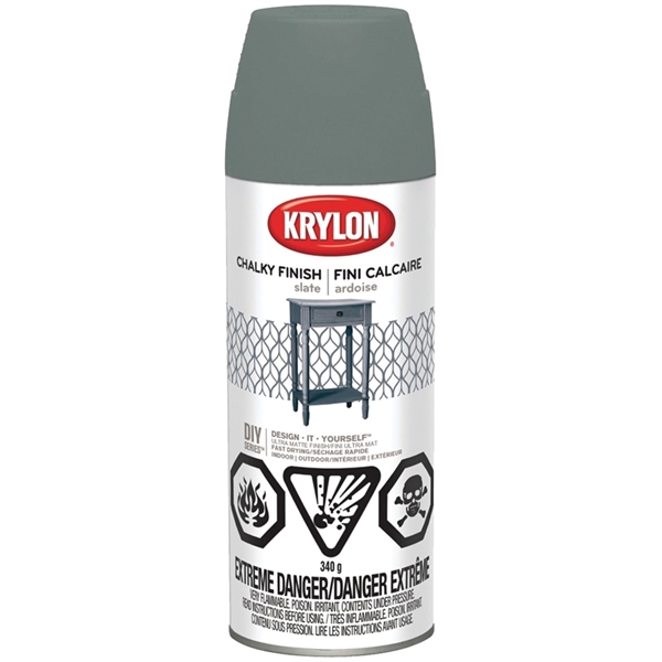 Krylon K04102000 Chalk Spray Paint, Matte, Misty Gray, 12