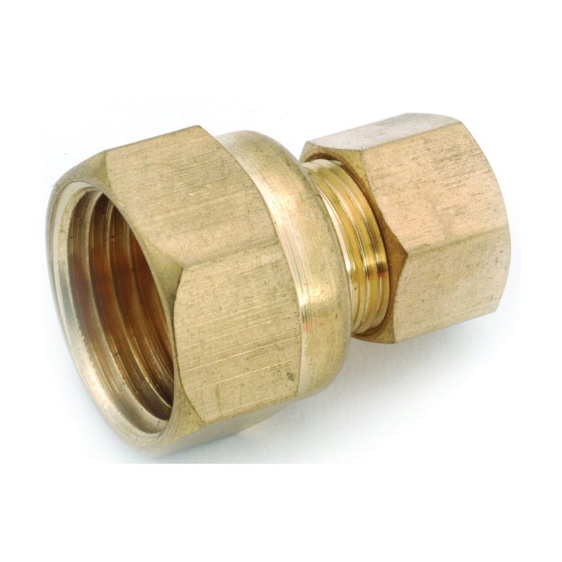 Anderson Metals 750066-0504 Tubing Coupling, 5/16 x 1/4 in, Compression x FIP, Brass