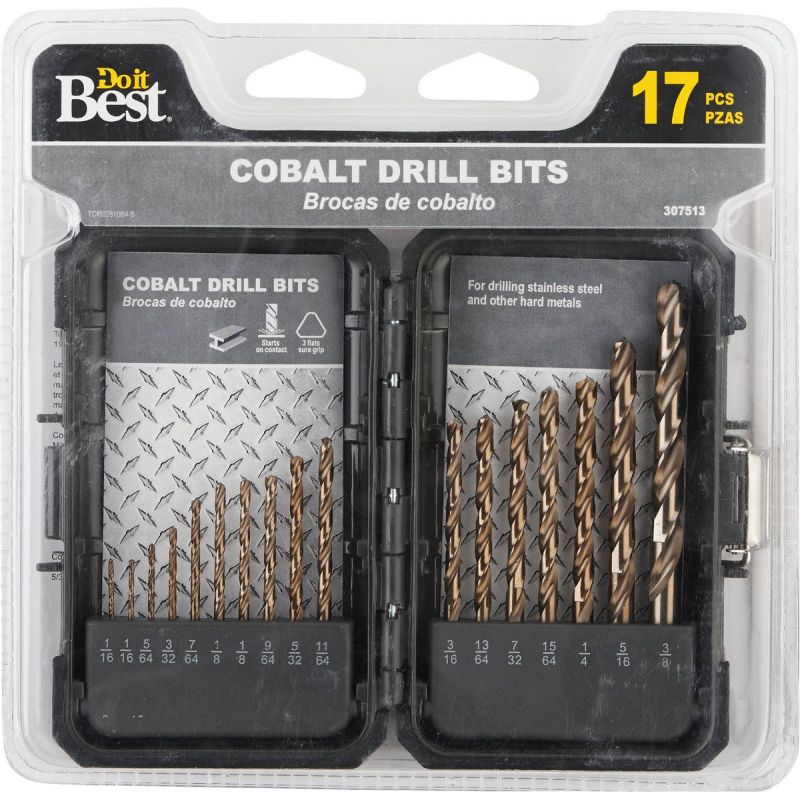 Do it Best 17-Piece Cobalt Drill Bit Set 1/16 In. Thru 3/8 In.