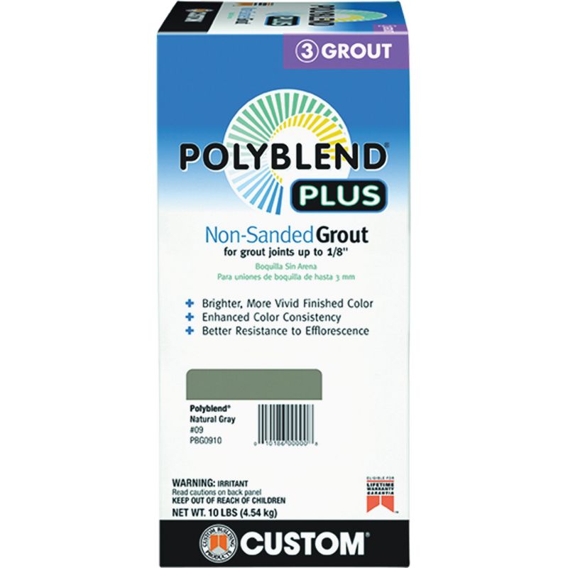 Custom Building Products PolyBlend PLUS Non-Sanded Tile Grout 10 Lb., Platinum