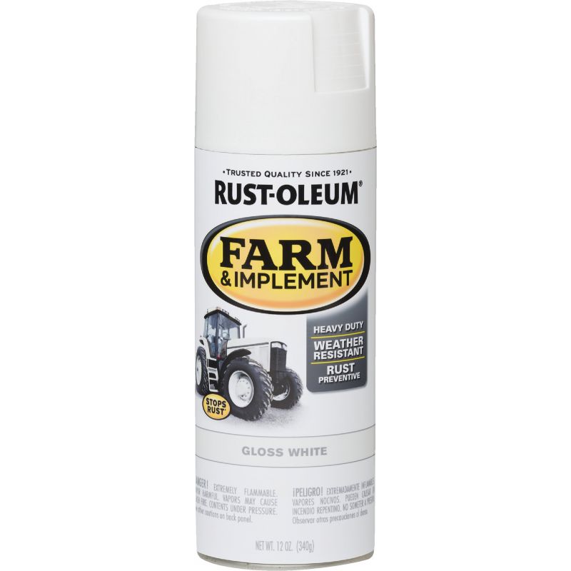 Rust-Oleum Farm &amp; Implement Spray Paint 12 Oz., Gloss White