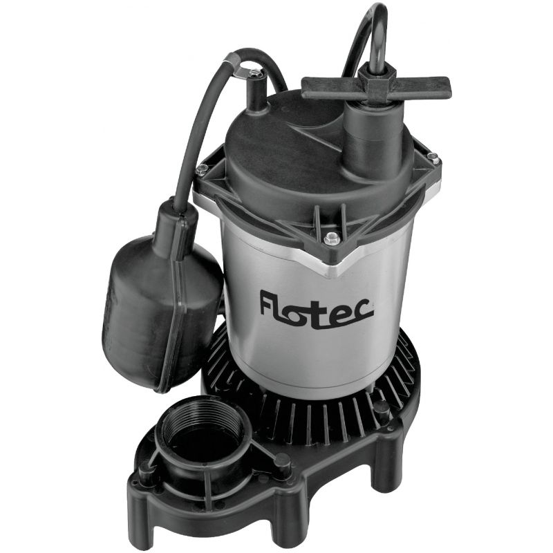Flotec 1/2 HP Submersible Sump Pump w/Tethered Switch 1/2 HP, 4300 GPH