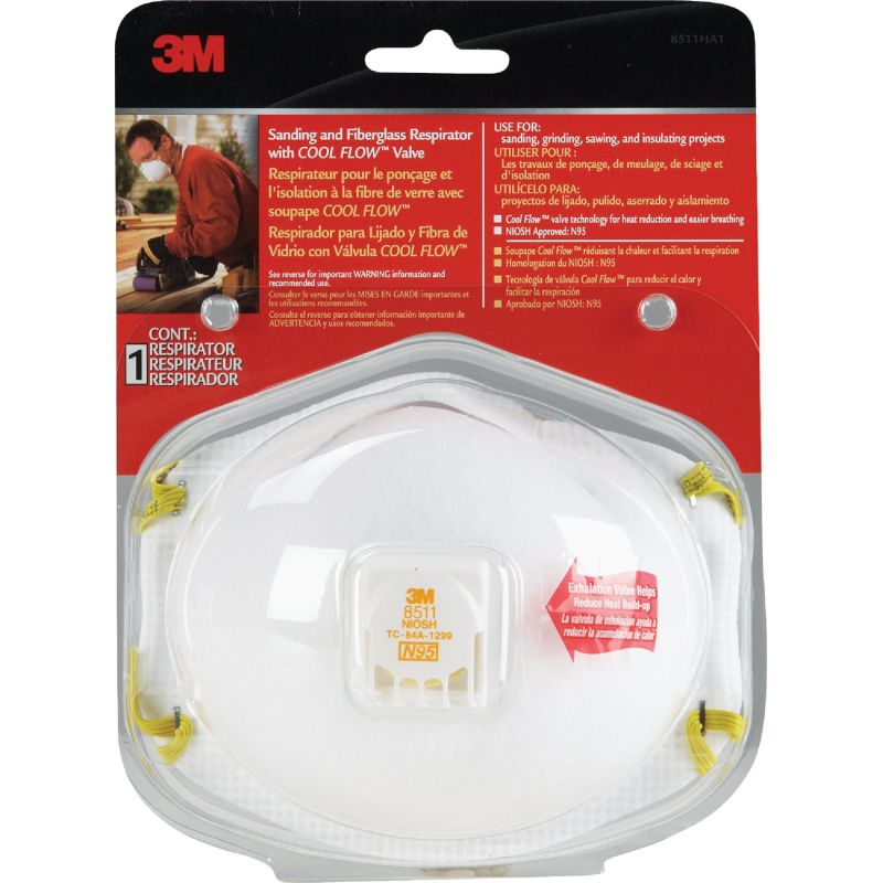 3M Sanding and Fiberglass Valved Respirator Disposable