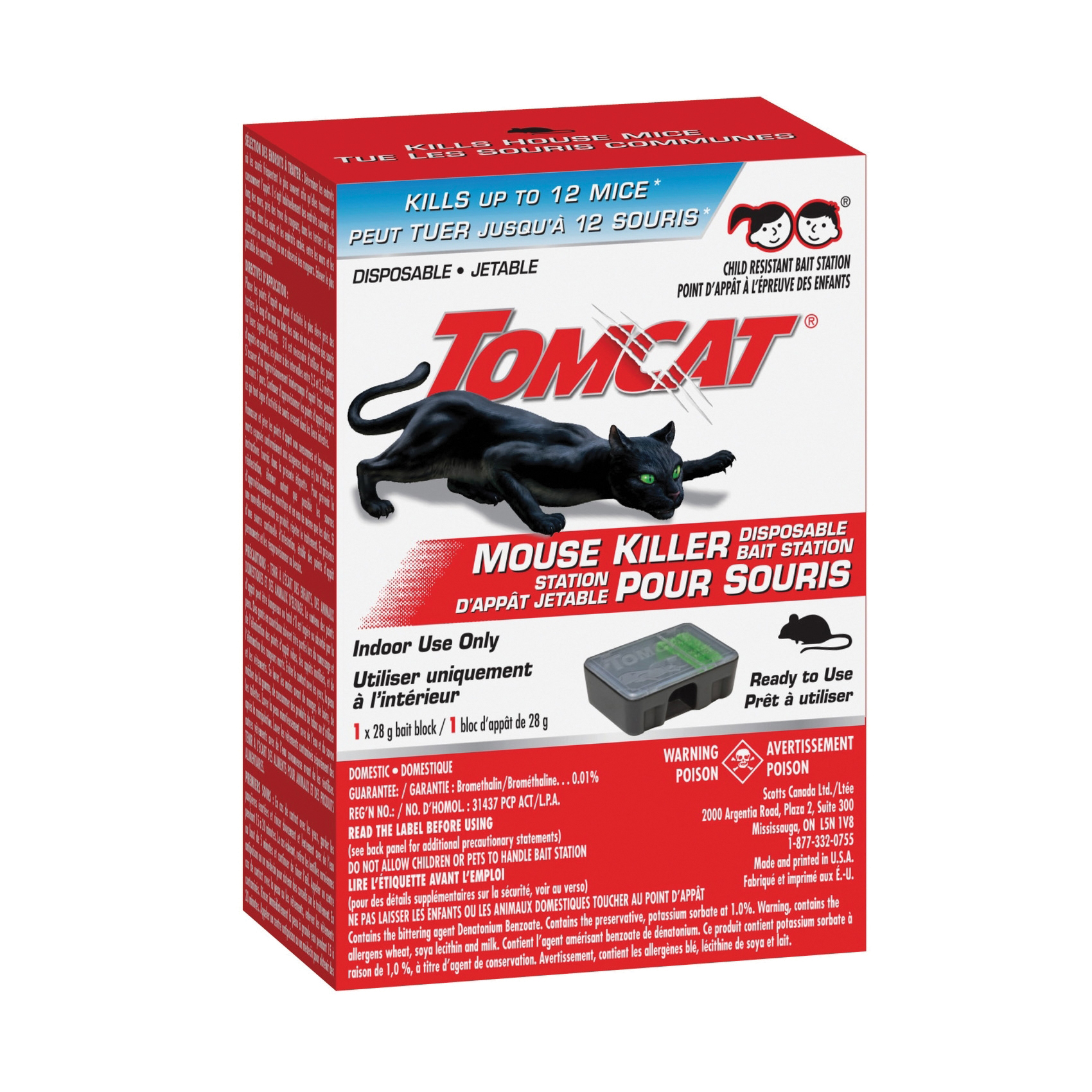Tomcat Mouse Killer Child Resistant Disposable Station