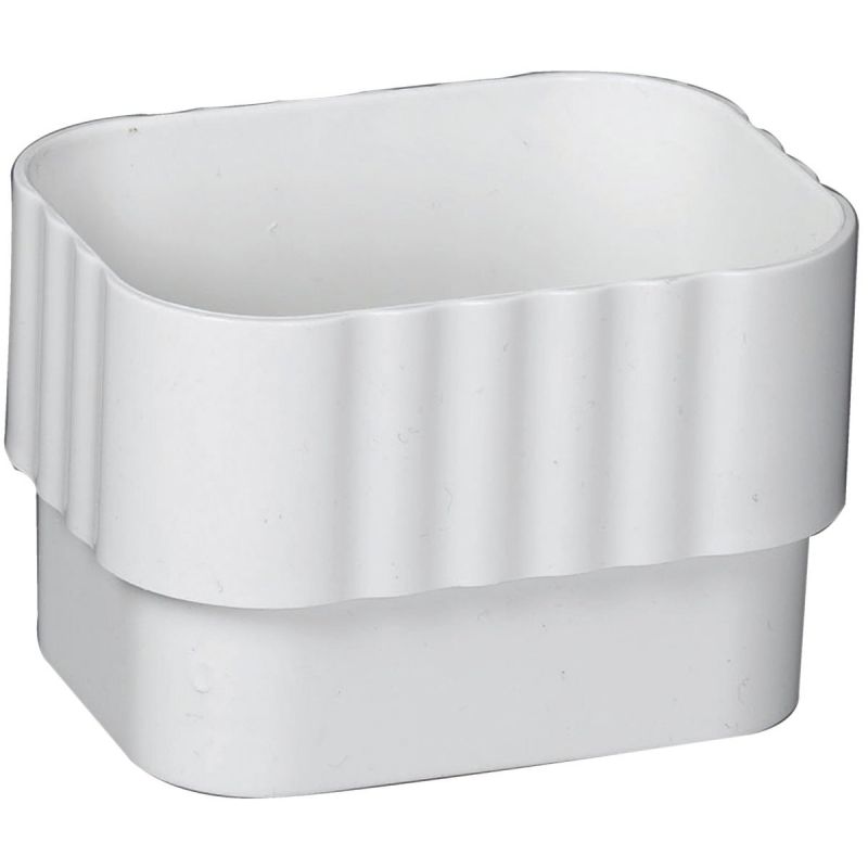 Amerimax Traditional K-Style Vinyl Downspout Coupler White