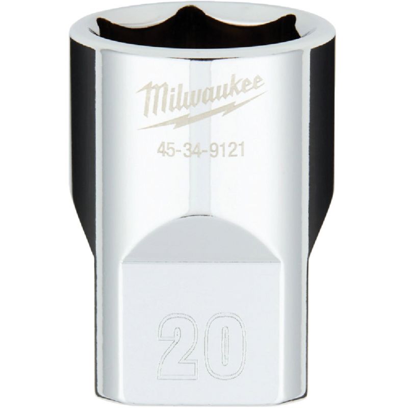 Milwaukee 1/2 In. Drive Socket w/FOUR FLAT Sides 20 Mm