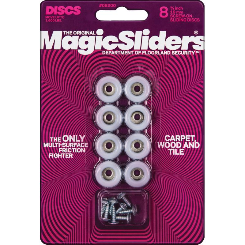 Magic Sliders Round Screw-In Glide 3/4 In., Gray